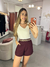 Short linho botões - borgonha - comprar online