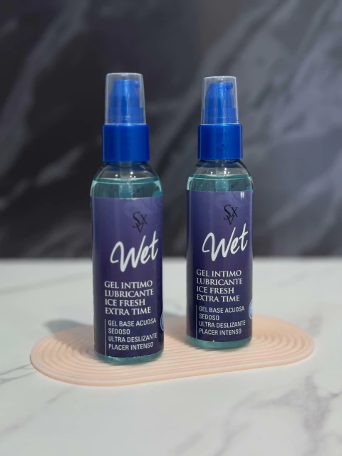 Wet gel intimo lubricante ice fresh extra time - comprar online