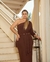 VESTIDO CANELADO CINTO DRAPEADO 10388 - comprar online