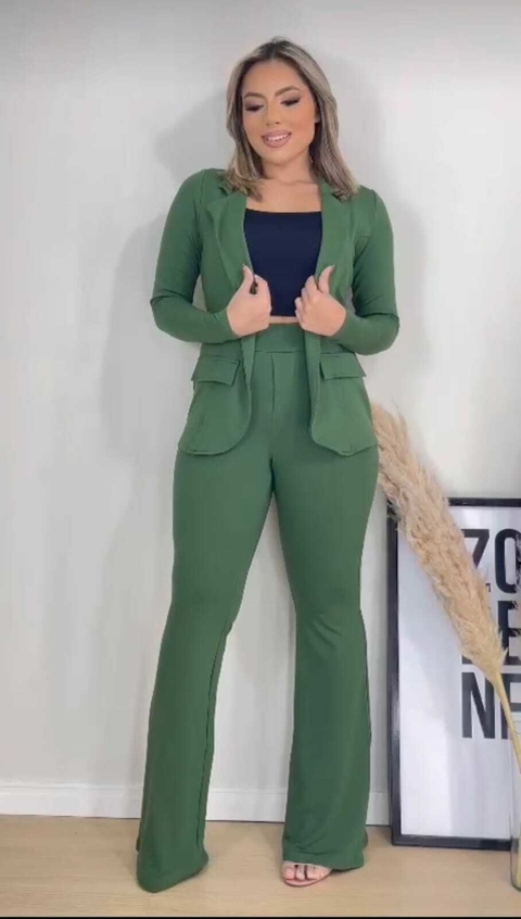 CONJUNTO CALÇA E BLAZER MOLETINHO 1039