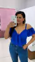 BLUSA COM AMARRIL AIR FLOW AZUL