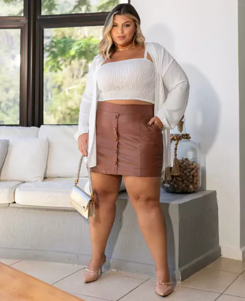 SHORTS SAIA COURO ECO 240236