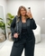 JAQUETA C/ CROPPED MOLETOM PRETO