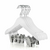 Pack Perchas Blancas Bebe con Broches