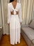 Vestido Branco Manga longa Chiffon na internet