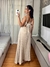 Vestido Longo Plissado Nude na internet