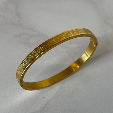 Pulsera Esclava con inscripción católica