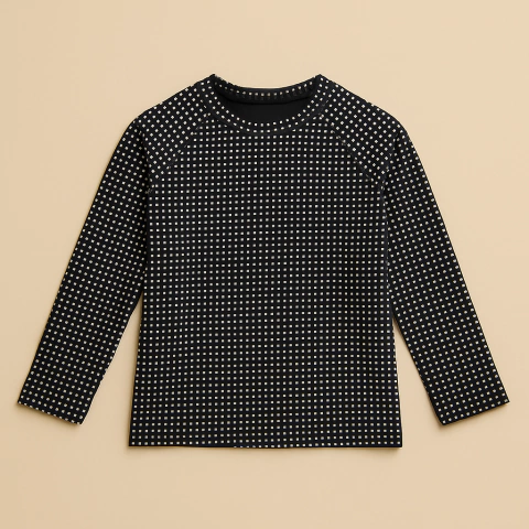 Remera uv cuadrille negro - comprar online