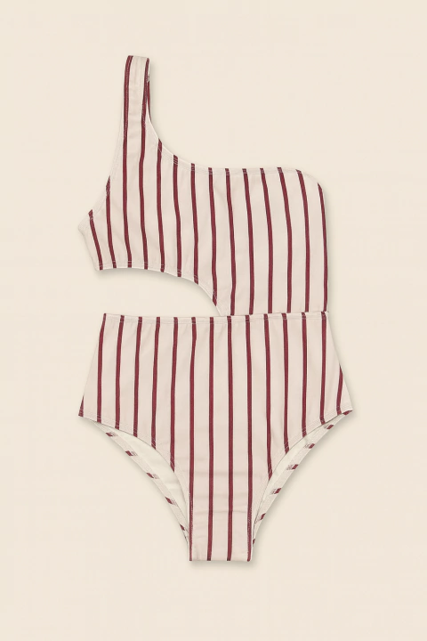 Trikini rayado vino
