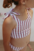 Bikini Cala rayado vino