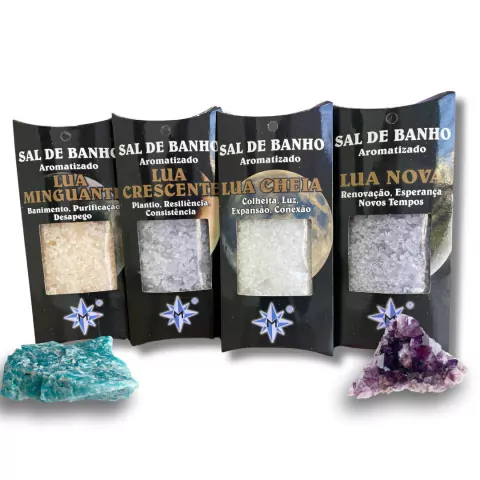 Sais de Banho Aromatizados Fases da Lua - 4 Aromas