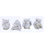 Kit com 4 Corujas Prateadas - comprar online