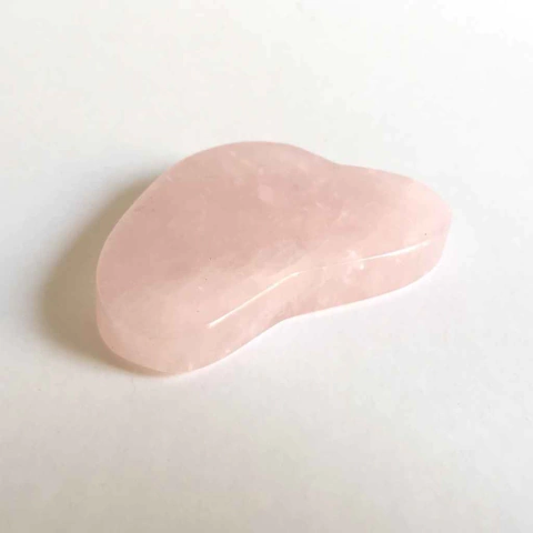 Gua Sha de Quartzo Rosa