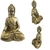 Buda sentado dourado em resina