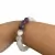 Pulseira De Selenita com Ametista Pedra 8mm - comprar online