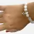 Pulseira De Pedra Natural Selenita com olho grego dourado - comprar online