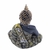 Buda meditando em resina com detalhes em dourado na internet