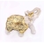 Elefante floral prata e dourado - grande na internet