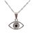 Gargantilha Olho com Strass Prata - 10x18mm