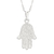 Gargantilha Hamsa desenhada Ródio - 20mm
