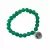 Pulseira De Pedra Quartzo Verde com OM