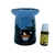 Rechô Aromatizador Borboleta em Cerâmica - Preto e Azul - comprar online