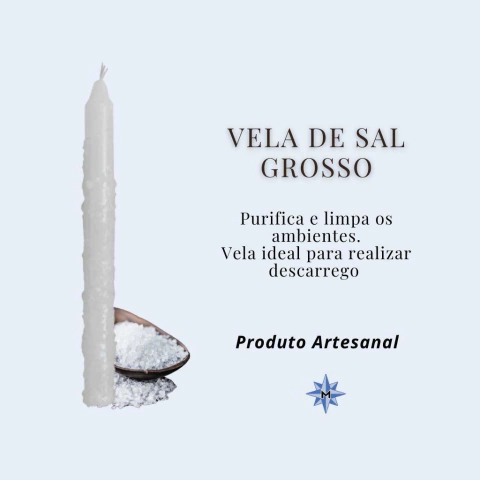 Vela com Sal Grosso - Artesanal - comprar online