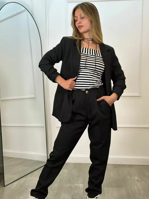 Pantalon Set Cressida Black .