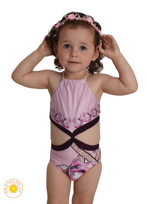 Maiô Infantil Peônia