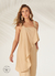TOP ALONGADO FLOWER OCRE - comprar online