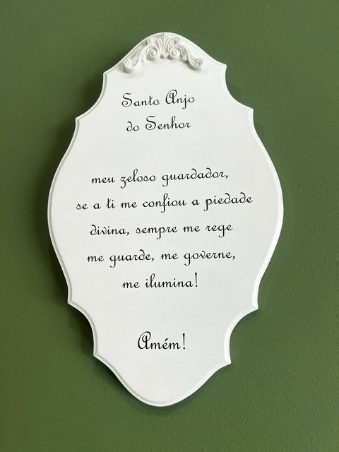 Placa Oração - Santo Anjo