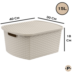 Organizador Capri 15L con tapa