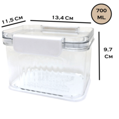 Frasco acrilico hermetico 700ml rayado - tienda online