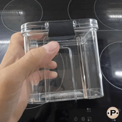 Frasco acrílico negro 700ml hermético - comprar online