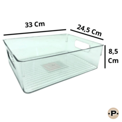 Organizador de heladera acrílico rectangular grande
