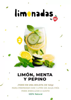 Limonada 2. Jugo de Limón, Menta y Pepino (15 Unidades)
