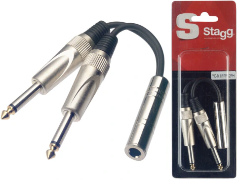 Cable Stagg Adaptador Plug Hembra A 2 Plug Mono