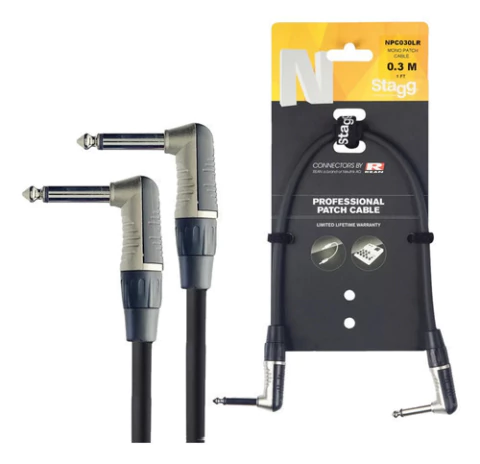Cable Stagg Npc030lr Interpedal Plug Ang A Plug Ang 30 Cm