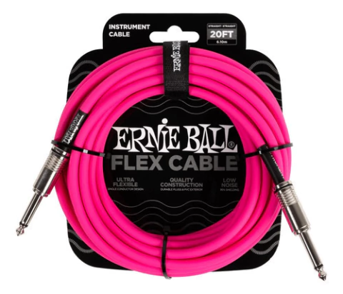 Cable Plug Ernie Ball Flex 6 Metros Rosa