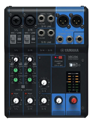 Mixer Yamaha Mg06 Consola Mezcla 6 Canales D Pre Clase A