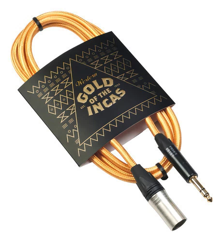 Cable Xlr M A Plug Trs Monitor Western 2mt Amarillo Tela