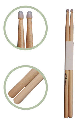 Palillos Bateria Ramallo Guatambu 5b Punta De Plástico