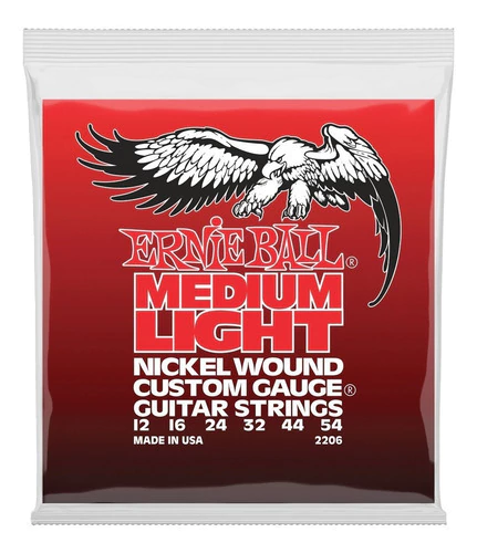 Encordado Ernie Ball Cuerdas Guitarra Electrica Medium Light