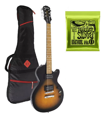 Combo Guitarra EpiPhone Les Paul Sv Funda Encordado Gratis
