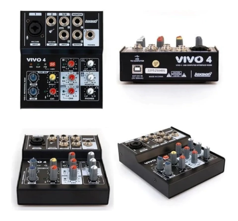 Consola Mixer Lexsen Vivo 4 Usb Interfaz Audio Profesional