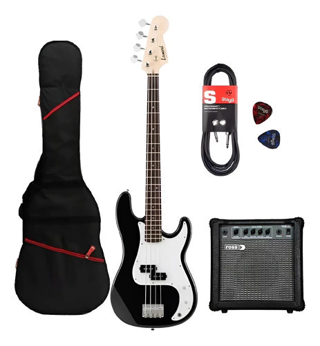 Pack Bajo Leonard Lb252bk + Amplificador, Funda, Cable, Púas