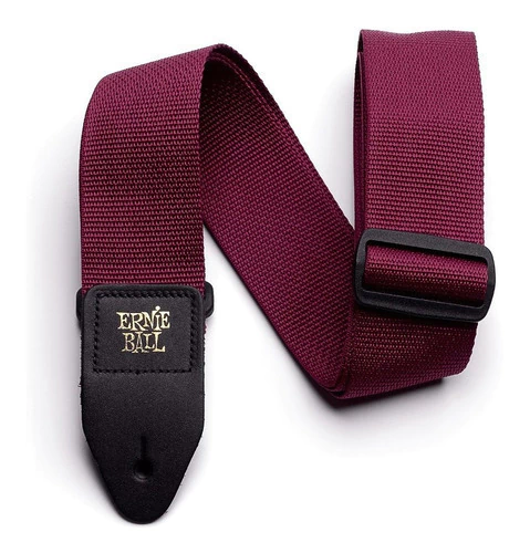 Correa Guitarra Bajo Ernie Ball Bordó Polipropileno