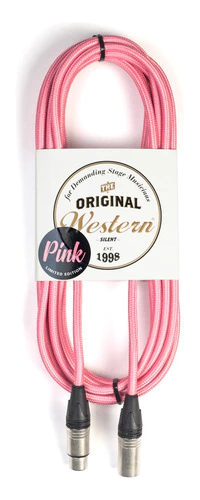 Cable Xlr Canon Para Micrófono De Tela Western 6m Rosa