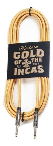 Cable Instrumento Guitarra Bajo Western 3mt Plug Plug Tela