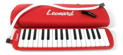 Flauta Melódica Leonard 32 Notas Con Funda - Color Rojo